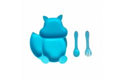 China Fox Shape Foldable Silicone Bowl Non Toxic Bpa Free Customized With Spoon supplier
