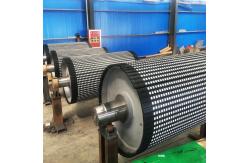 China Mining Conveyor Pulley Rubber Ceramic Lagging 10m Pulley Lagging Material supplier