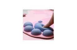 China Portable Recycled Pink Paw Mouse Pad , Nonslip Mousepad With Wrist Support supplier