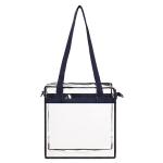 Plastic Tote Bag With Zipper Closure Transparent
