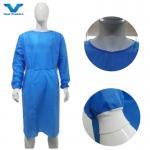 45gsm Round Neck Surgical Gown Waterproof Anti Blood Anti Alcohol SMS Level 2 3 for sale