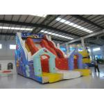 Spaceship themed inflatable high dry slide Top hot sale blue inflatable high slide for sale