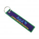 3D Custom Embroidered Keychain Flight Tag Keychain Eye Catching Long Lasting for sale
