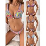 XL Halter Swimming Suits Bikini with Removable Padding comfortable nylon for sale