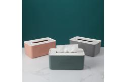 China Rectangular Nordic Pattern Paper Towel Box Dining Room Desktop Tissue Box supplier