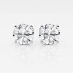 4 Claws Earrings AU750 CVD DEF VS VVS Round Lab Grown Synthetic Diamonds IGI Certified for sale