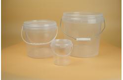 China Clear Plastic Bucket Container With IML Thermal Transfer Or Screen Printing supplier