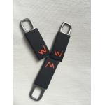 Eco - Friendly Copper Mental Rubber Zipper Puller OEM / ODM Avaliable