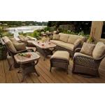 Rattan Conservatory Furniture , Resin Wicker Luxury Home Sofa Set for sale