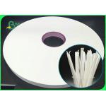 100% Eco - Friendly 28mm Straw Wrapping Paper 28GSM For Straws Packaging for sale