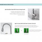 China Triple Mode Sprayer Flexible Kitchen Faucet IPX5 CUPC Ceramic Cartridge sink tap for sale