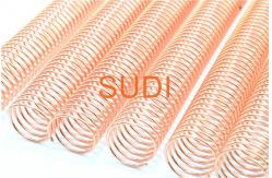 China Rose Gold P5:1 3/8  Metal Spiral Binding Coils supplier