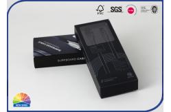 China Drawer Folding Sliding Paper Box USB Cable Packaging With Plastic Tray supplier