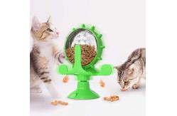 China Interactive Training Cat Windmill Toy With Suction Cup For Cat supplier