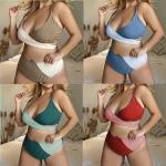 Color Matching Plus Size String Bikini Strap Plus Size Womens Bathing Suits for sale