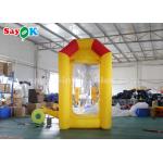Durable Custom Inflatable Products , Yellow Inflatable Cash Booth Money Grab Machine for sale