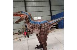 China Handmade Realistic Dinosaur Costume Hidden Legs Lifelike Raptor Costume supplier