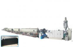 China PE Drain Pipe Plastic Extrusion Line With High Speed Extruder supplier