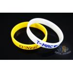 Reflective Custom Printed Silicone Wristbands , Custom Rubber Band Bracelet for sale