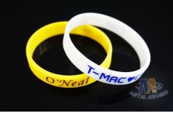 China Reflective Custom Printed Silicone Wristbands , Custom Rubber Band Bracelet supplier
