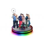 Tunnel Light 360 Camera Booth Tempered Glass Floor 360 Booth Photo Selfie Automatic for sale