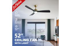 China 52-Inch Modern LED Ceiling Fan with DC Motor, Black ABS Blades supplier