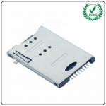 Push Push Type 6+2 Pin Smart Card Socket With Switch Diagonal Column Connector for sale