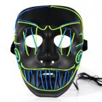 Cross Stitch Joker Halloween Led Face Mask For Party Coplay Light Up In Dark for sale