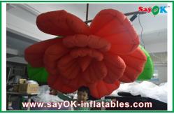 China Wedding Inflatable Lighting Decoration /  Red Inflatable Flower Lighting supplier