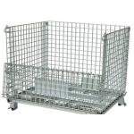 Rigid Foldable Wire Mesh Container Collapsible Steel Metal Basket For Storage