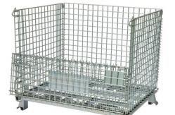 China Rigid Foldable Wire Mesh Container Collapsible Steel Metal Basket For Storage supplier