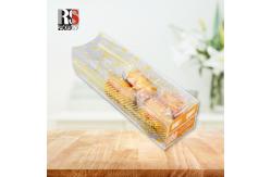 China Food Poly Packaging Bags With Small Cross Block Stand And Square Transparent Bottom supplier