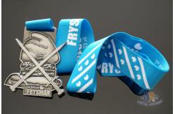 China Antique Gold Or Brass Plating Metal Award Medals Sublimated Ribbon Smooth Back supplier
