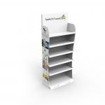 Fashion Wooden Retail Display Rack White Drug Wooden Display Shelf For Pharmacy for sale