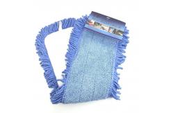 China Customized Blue Industrial Quickie Dry Mop 500gsm Tassel Mop Pad Heads supplier