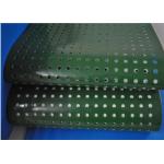 Green PVC Plastic Corrugator Conveyor Belt With Punching Holes For Lightweight Conveying for sale