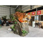 Theme Park Realistic Animatronic Life Size Tiger Customized