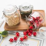 Wide Opening Recycled Glass Jars With Lid , Fermenting Glass Preserving Jars