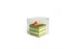 China Biodegradable Plastic Sheet Cake Gift Folding PET Plastic Packaging Box supplier