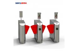 China Face Recognition Pedestrian Control Electronic Flap Barrier Gate/ Acrylic Counter Turnstiles supplier