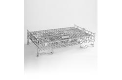 China Logistics Wire Mesh Crate 4 Layers Stackable Space Saving High Visibility supplier