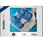 Biodegradable Disposable Surgical Gowns Medical Apparel With 4 Waist Belts Blue Color for sale