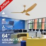 Remote Control 230V 50hz Ceiling Fan Energy Saving With Led Light for sale
