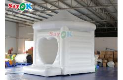 China Wedding Inflatable Bounce White Jumping Castle Flame Retardant supplier