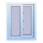 PVC Tempered Glass Sliding Window With Fly Screen Double Glazed Sliding Windows