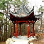 Customized Waterproofing Composite Wood Garden Gazebo Outdoor 2.6m for sale