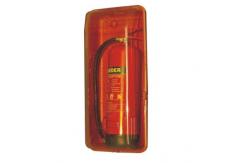 China Red Plastic Fire Extinguisher Cabinet Boxes Fire Hose Reel And Extinguisher Cabinet supplier