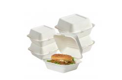 China Biodegradable Hamburger Box Customized Fast Food Delivery Packaging Sugarcane Box supplier