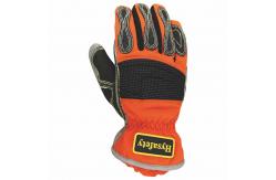 China Synthetic Leather Palm Rescue Extrication Gloves Impact Resistance With Gel Knuckle Padded supplier