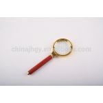 Wooden Custom 4X  6X 10X Handheld Reading Magnifier For Reading Antique Plating